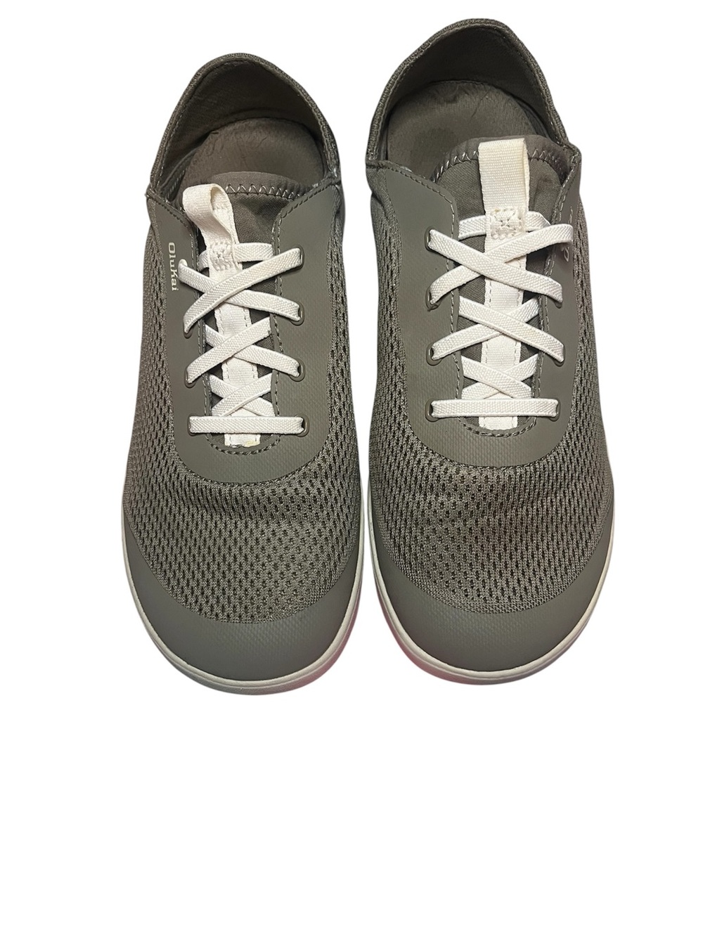 OluKai Men's Gray Athletic Sneakers with White Laces